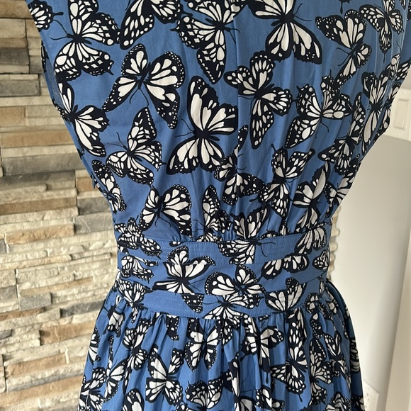 NWT Kate Spade Poplin Bow Butterfly Print Dress size 6 - Picture 13 of 15